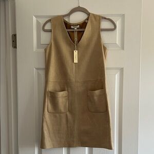 Max Studio Tan Mini Dress with Pockets